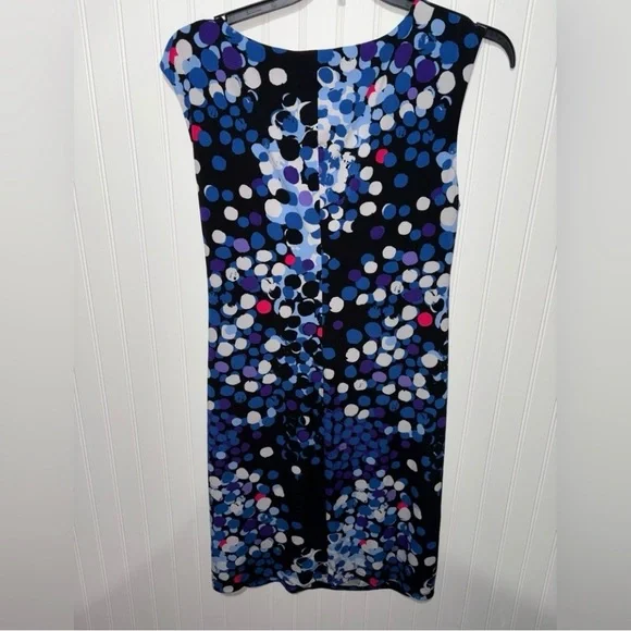 Anne Klein Elegant Polka Dot Sleeveless Dress - Picture 5 of 12